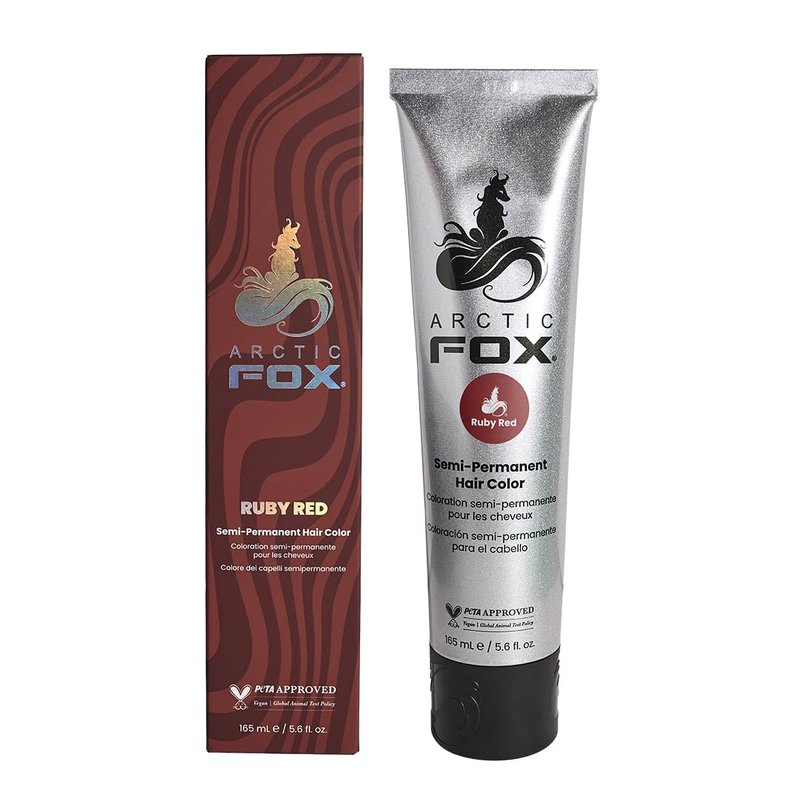 Arctic Fox Semi-Permanent Hair Dye Ruby Red - Vegan, Cruelty-Free, Ammonia-Free - 5.6 fl oz