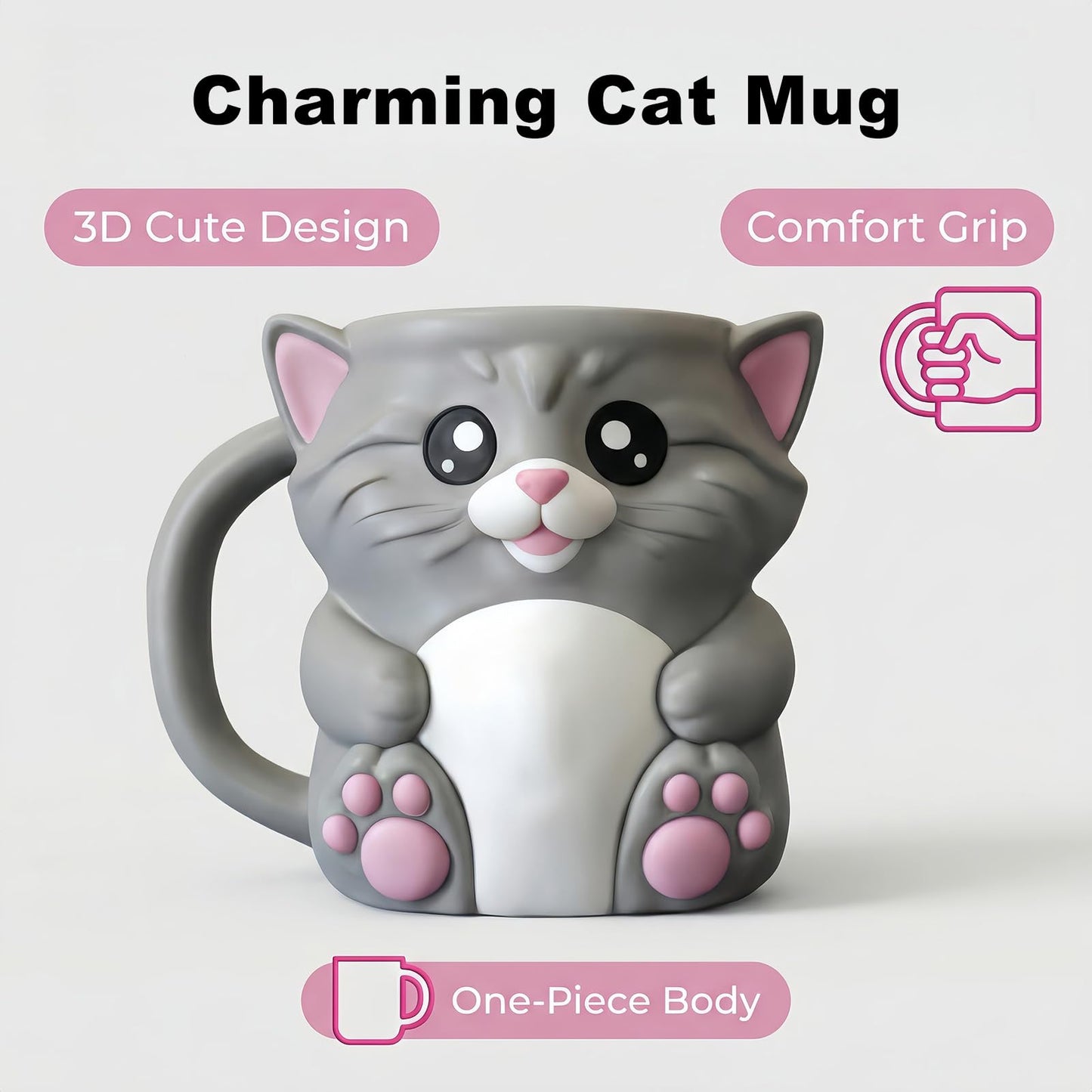 LDJDSDS Ice Cream Pint Holder, Insulated Ice Cream Holder Sleeves for 16 oz Pints with Spoon Slots & Hidden Snack Drawer, Leak Proof Popsicle Cooler Container Cozy, Gifts for Animal Lovers (Cat)