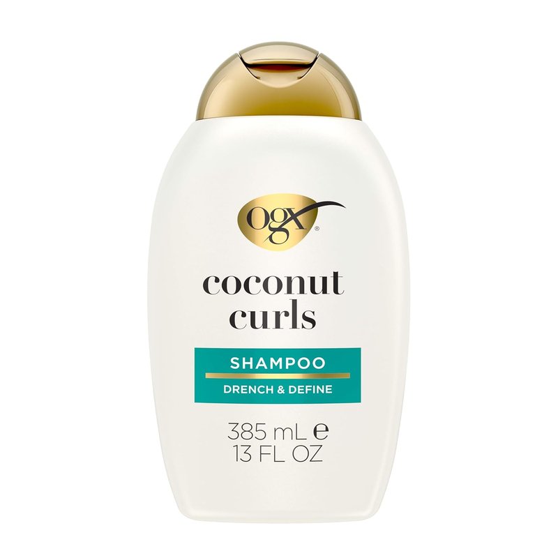 OGX Curl-Defining Shampoo - Hydrating Coconut Oil & Honey Formula | 13 fl oz for Nourished Curly Hair