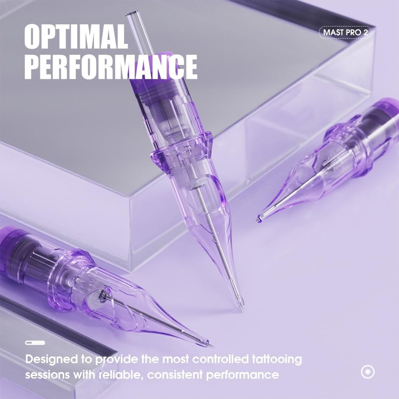 Mast Tattoo Pro2 Tattoo Cartridge Needles, #12 Bugpin 15RM Round Magnum, 20 Count Disposable Needles for Rotary Tattoo Machine Pen