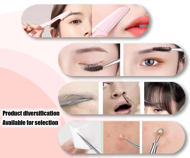 Muzioiernsu Tweezers Kit Tweezer for Women Facial Hair Removal Tweezers Professional Tweezers Set Eyebrow Tweezer, [9+1 PCS] Professional Stainless Steel Eyebrow for Women &Men,Black Beauty Sets