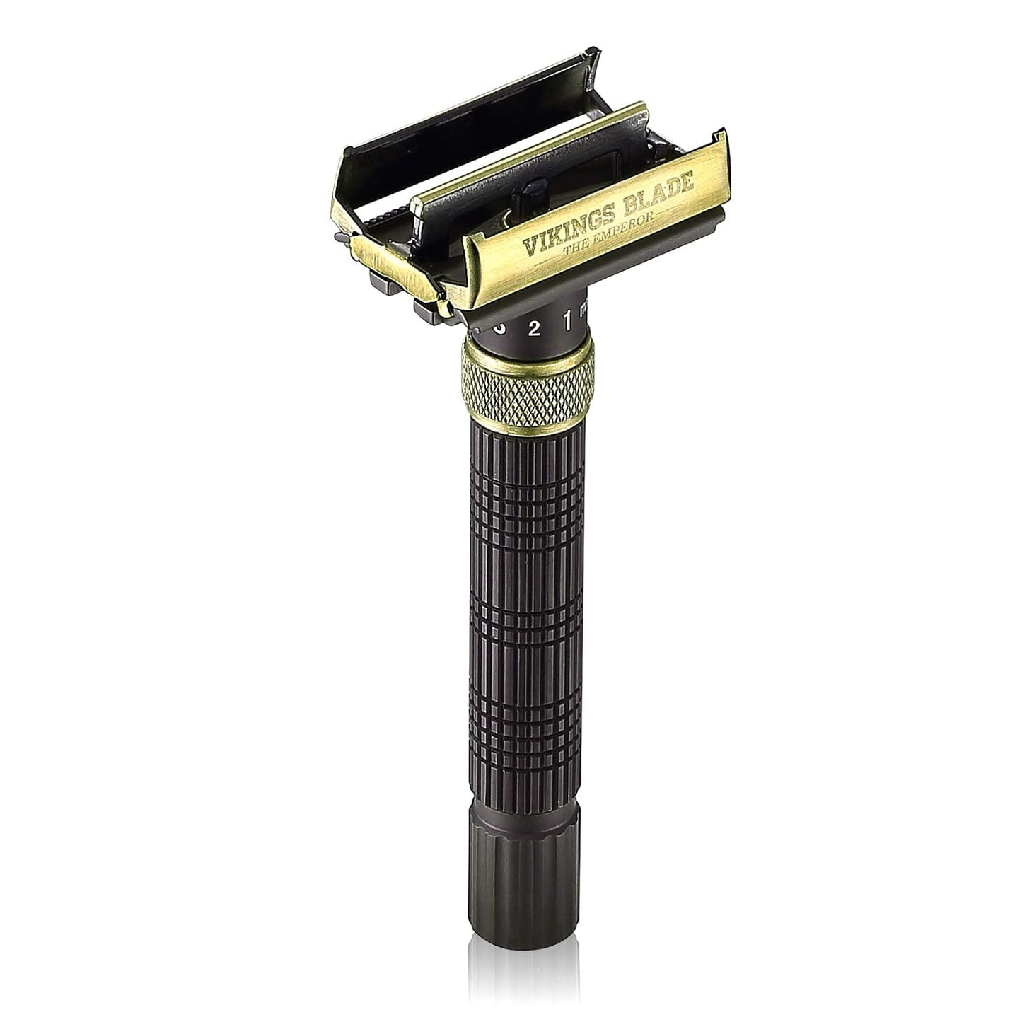 VIKINGS BLADE Adjustable Double Edge Safety Razor - Eco-Friendly, Reusable Design | Luxury Case Included