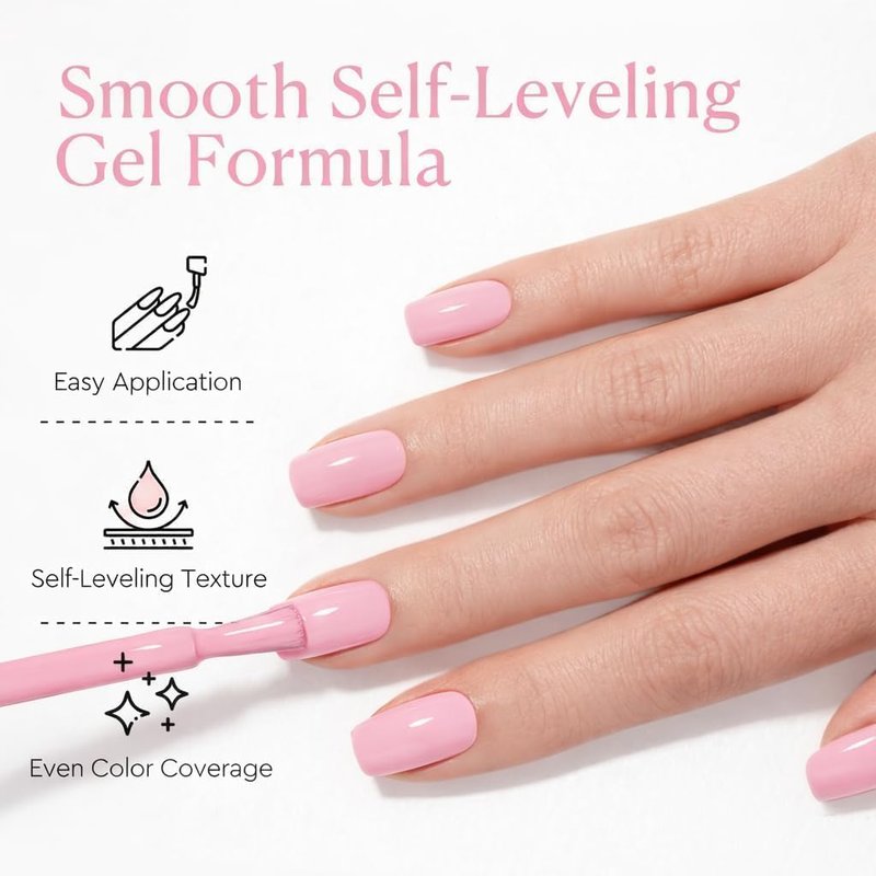 AZUREBEAUTY 6 Colors 15ml HEMA Free Purera Gel Nail Polish Set, Same Color Bottles, Soak Off UV LED Gel Polish Kit Nail Art for DIY at Home Manicure Salon Gifts, Nude Pink Beige Burgundy Red
