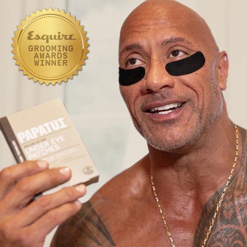 PAPATUI by Dwayne Johnson Fast-Acting Under Eye Patches for Men | Ageless Action to Reduce Puffiness, Dark Circles and Fine Lines | Made with Niacinamide, Hyaluronic Acid, Caffeine | 6ct