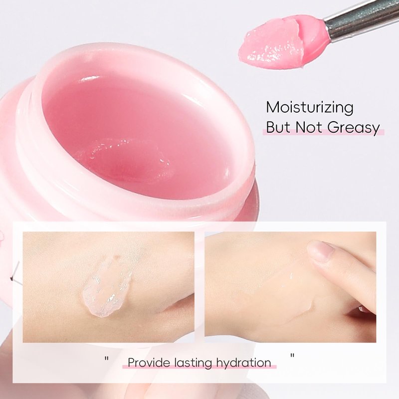 BEUKING Sakura Lip Mask Mud Overnight Anti-oxidant Day and Night Repair Sleeping Lip Balm Moisturizing Reduce Lip Line Delicate Skin for Women Prevention Dry Crack Lip Scrubs Exfoliator (15 g/0.53 oz)