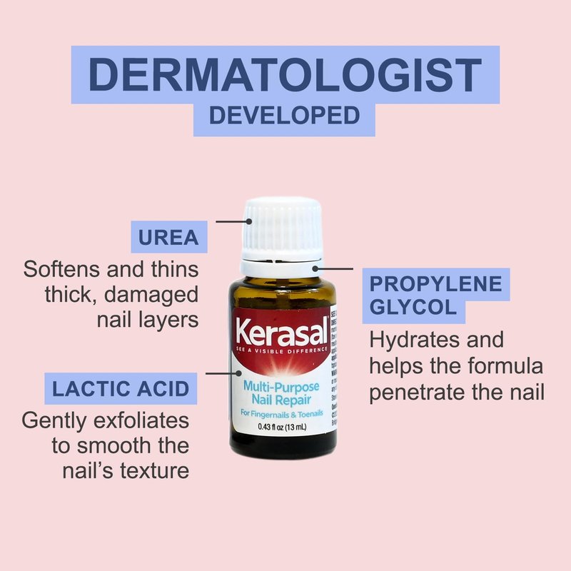 Kerasal Nail Repair Solution - Restore Discolored & Damaged Nails | 0.43 Fl Oz