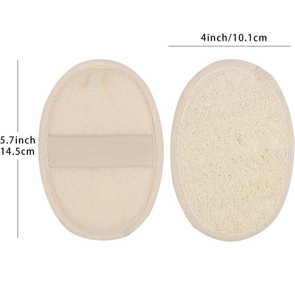 Exfoliating Natural Loofah Sponge Back Scrubber for Shower, Exfoliating Sponge for Shower, Bath Shower Scrubber for Men and Women
