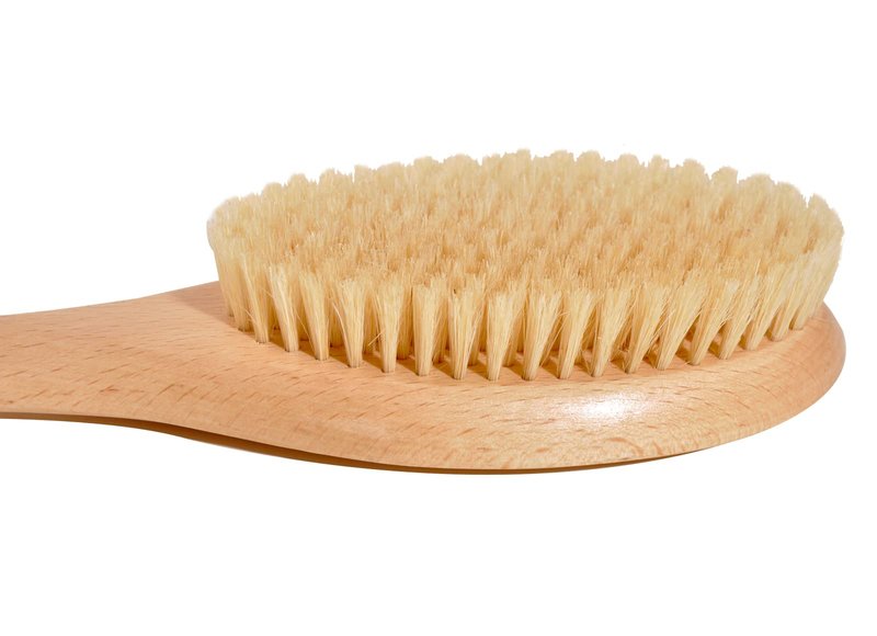 Maji Mama 19.7inch Upgrade Long Handle Bath Brush Wood Shower Brush Natural Bristles for Wet or Dry Brushing, Back Scrubber for Gentle Exfoliating and Cleaning