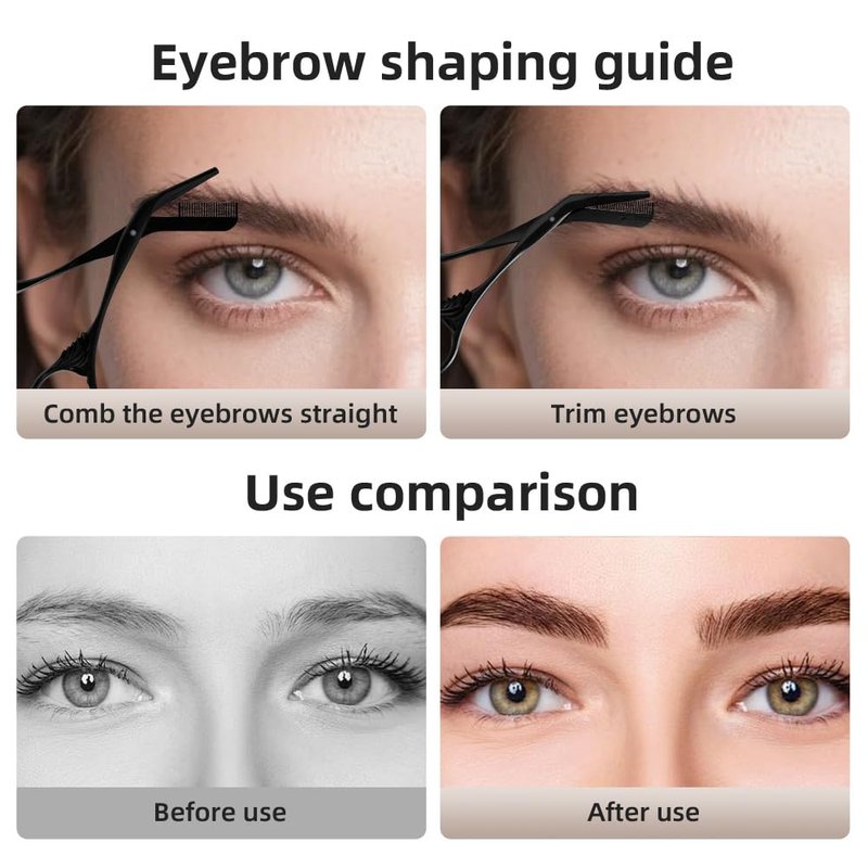OFIDUS Eyebrow Scissors Trimmer with Comb Gift for Men and Women Stocking Stuffers