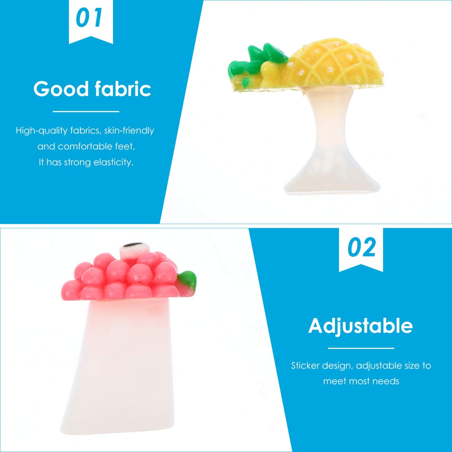 Uonlytech 24pcs Silicone Toe Separators Fruit Toe Separator Toe Nail Separators Toes Dividers Pedicures Nail Art Tools Pedicure Spacers for Nail Salon