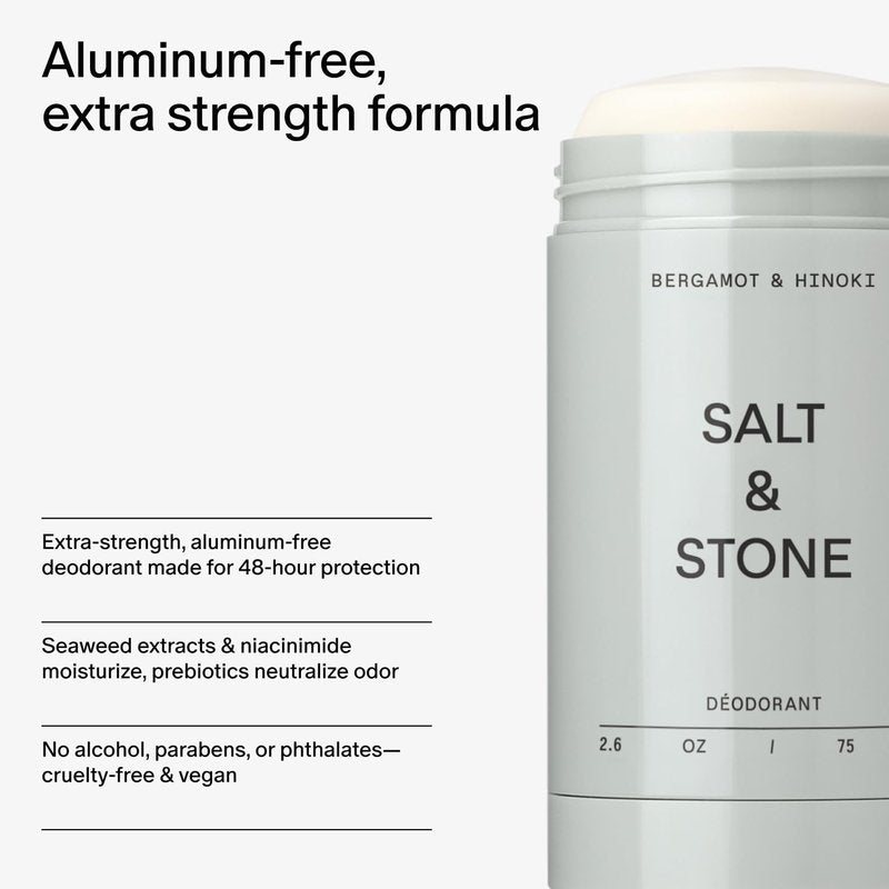 Salt & Stone Signature Scent Duo Set - 48 Hour Aluminum-Free Deodorant & Hydrating Body Mist | Bergamot & Hinoki