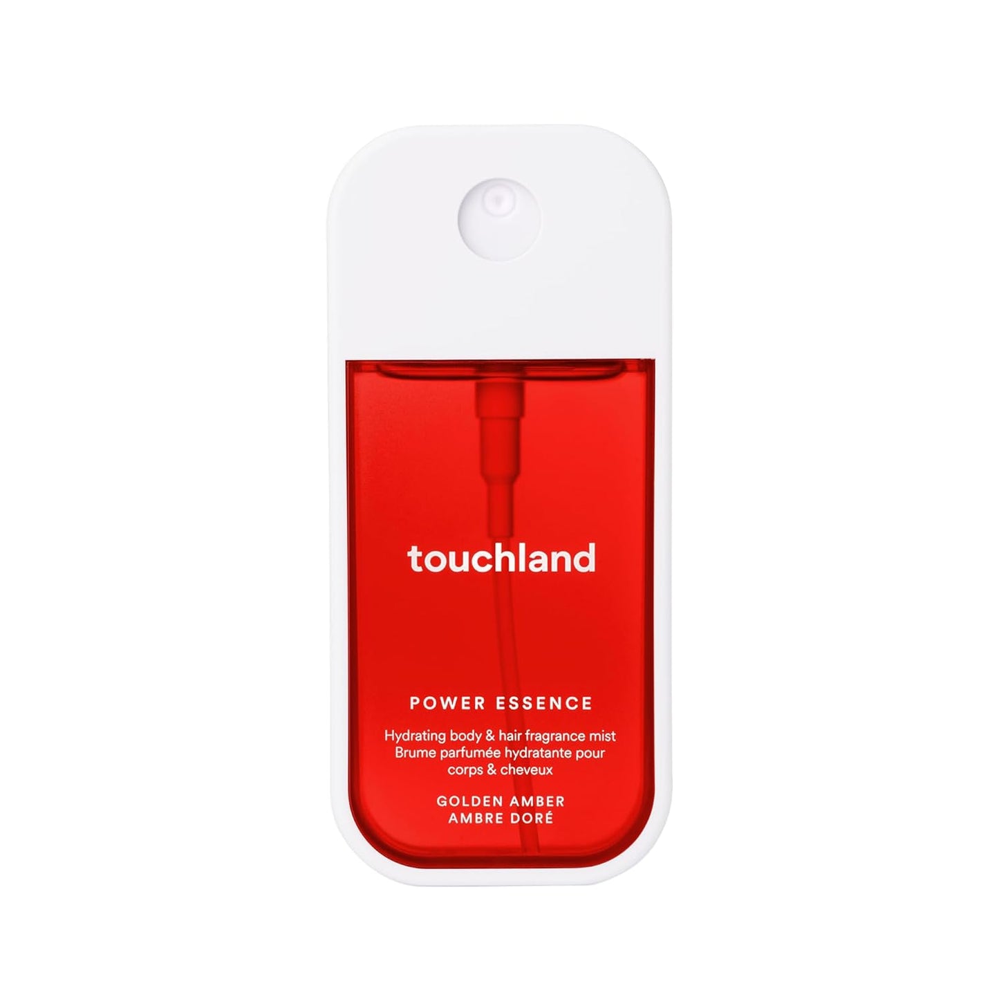 Touchland Hydrating Body & Hair Fragrance Mist - Golden Amber | 2 FL OZ Travel Size Perfume Spray with Jasmine, Pink Lavender & Ruby Amber Notes