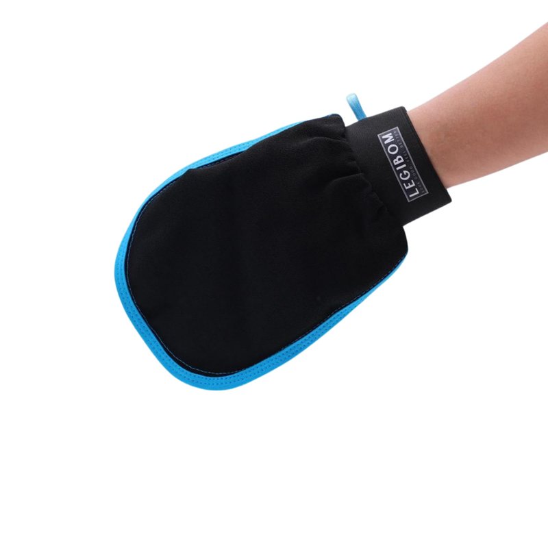Legibom Korean Exfoliating Mitt & Body Scrub Glove 2 pc – Deep Dead Skin Remover for Keratosis Pilaris & Self-Tan Removal – Smooth Skin Exfoliator for Shower, Women & Men 100% Viscose