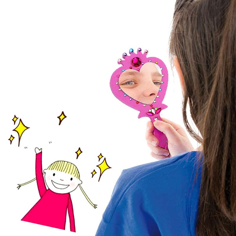 RICHNESS Little Girls Princess Mirrors Make Your Own Mirrors Princess Party Favors Pack of 6