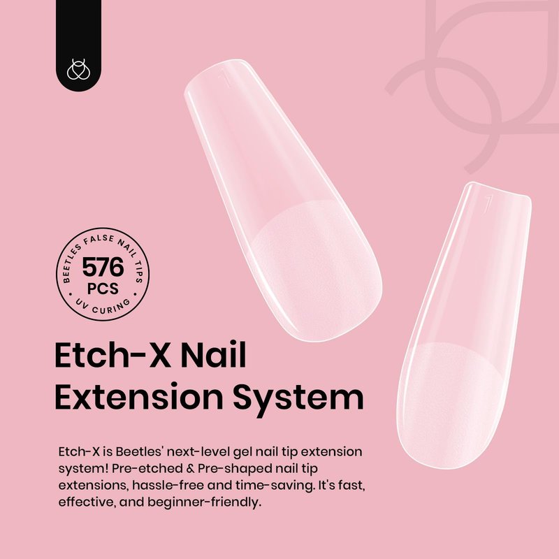 Beetles Gel Nail Tips Short Coffin 576 PCS Half Matte Pre-shape Short Fake Nails 12 Sizes Full Cover Acrylic False Nails Extension DIY Manicure Gifts for Women