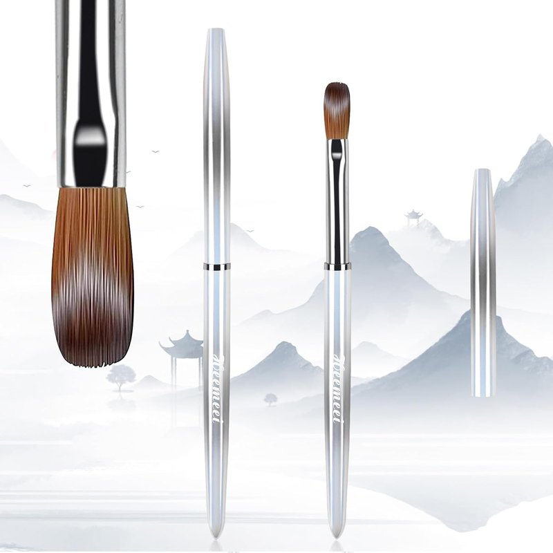 Kolinsky Acrylic Nail Brush Size 8 - 100% Pure Hair for Professional Manicure & DIY Home Salon