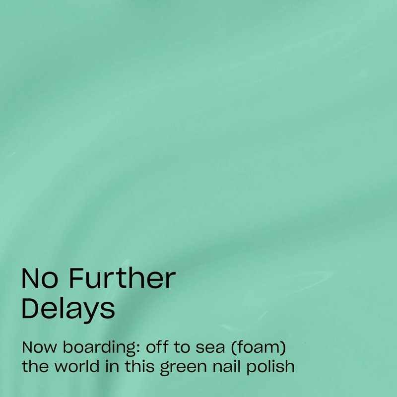OPI RapiDry No Further Delays | Opaque Bright Seafoam Crème Quick Dry Nail Polish | Vegan, Smudge Proof, Fast Drying