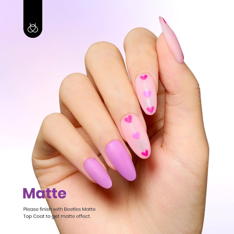 Beetles Purple Gel Nail Polish - Bright 15ml Soak Off UV Gel for All Seasons | Perfect Gift for Women