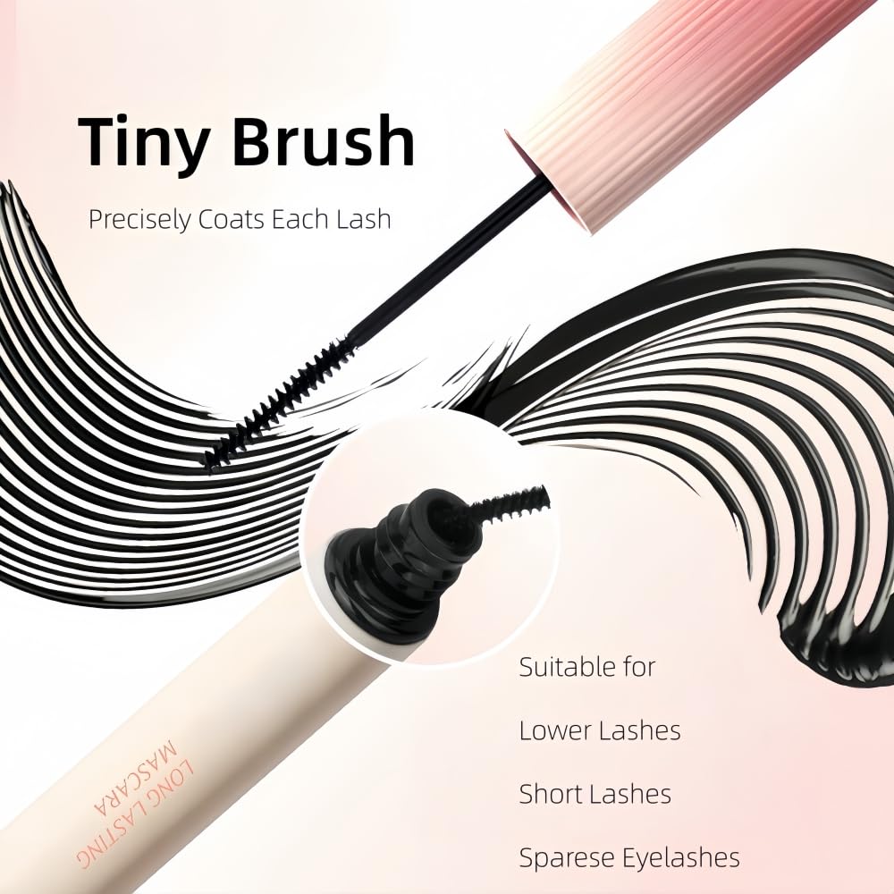 Tiny Brush Mascara for Lower Lashes - Waterproof, No Clumping, Long-Lasting, Natural Finish | Black