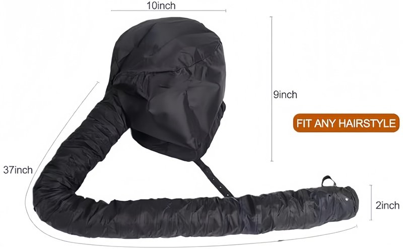 Hair Dryer Bonnet with Plopping Net,Hair Drying Bonnet for Blow Dryer,Portable Home Deep Conditioning Hair Care Hot Cap，Speed Up the Drying