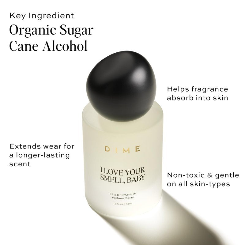 DIME Beauty Perfume I Love Your Smell, Baby, 1.7 oz / 50 ml - Sweet Floral Scent, Hypoallergenic, Clean Perfume, Eau de Toilette For Women