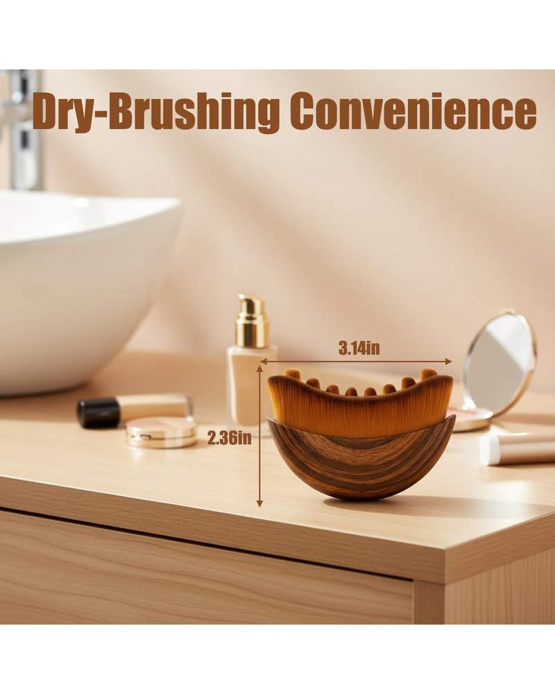 Lymphatic Contour Face Brush - Lymphatic Facial Drainage Brush - Dry Soft Organic Reduce Puffiness Improve Skin & Radiance Relieve Fatigue - Ergonomic Design for Daily Skin (1PCS)