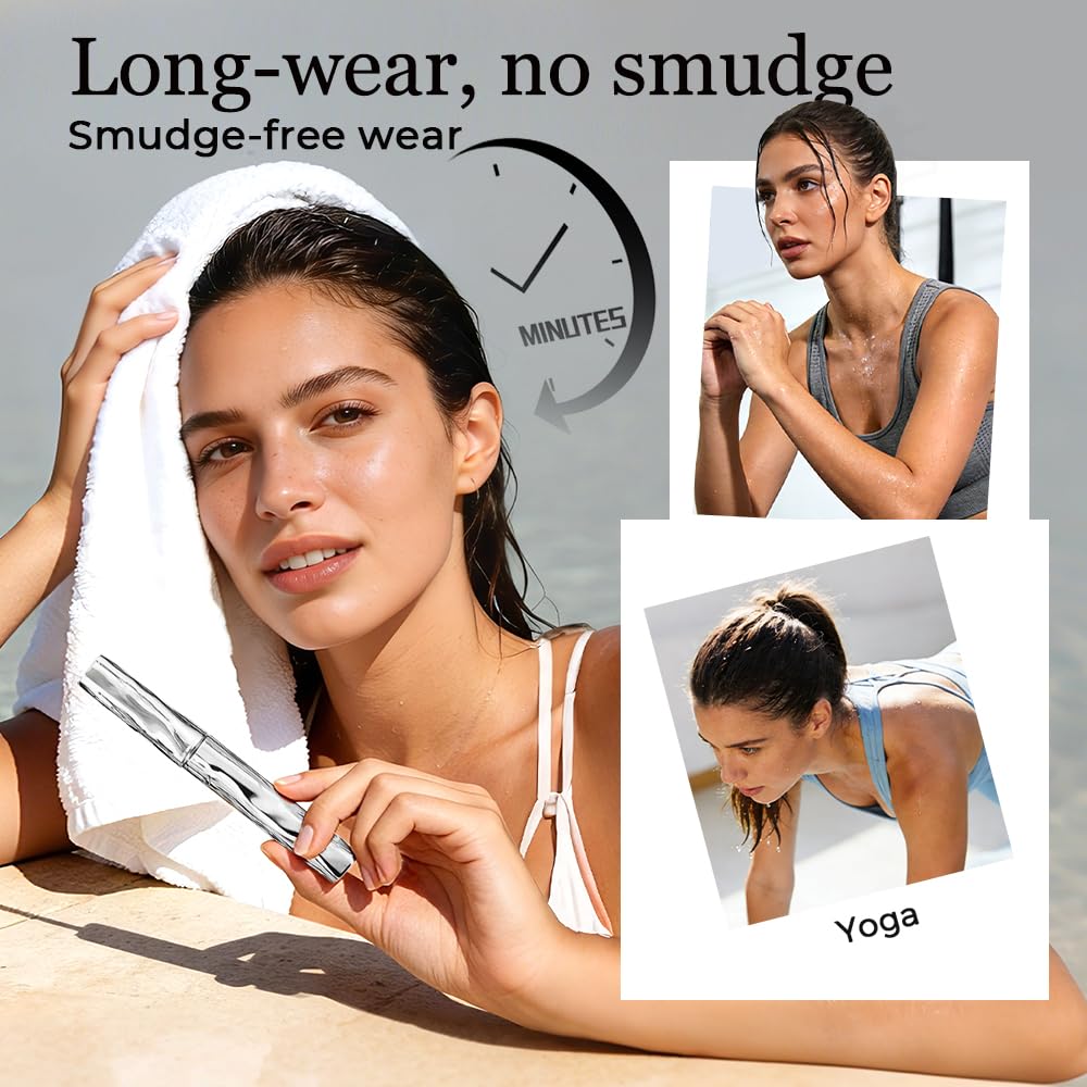 Waterproof Mascara, 2026 New Metal Wand Volumizing and Lengthening Mascara, Waterproof Quick Drying Formula for Natural 3D and Definition, Curling Volumizing and Natural Length (1)