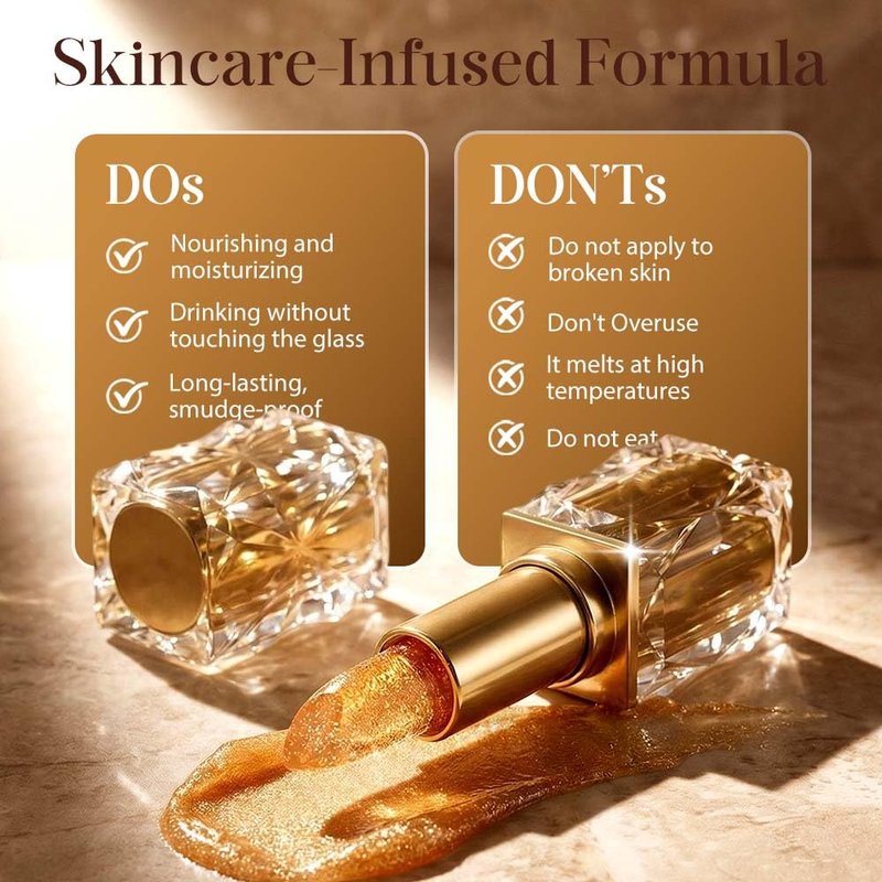 Color Changing Lipstick, Transferproof Gold Crystal Ph Lipstick Color Changing, Clear Lip stick That Changes Color, Nourishing Long Lasting 24 Hours Moisturizing Shine Lip Gloss for Women (M01) | ph adaptive lipstick