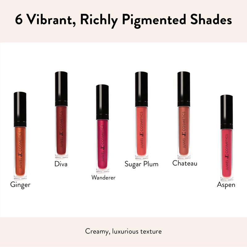 Juwel Cosmetics Luscious Matte Liquid Lipstick, Natural Long Lasting Lipstick with Avocado Oil & Kaolin Clay, Hydrating Mineral-Based Lip Color, Cruelty-Free & Lead-Free, Aspen