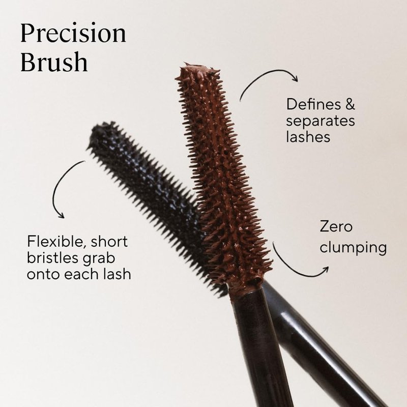 Minori Mother of Lashes Brown Mascara, Precise Slim Brush for Length & Definition, Non-Clumping, Lash-Strengthening Formula, Vegan & Cruelty-Free, 0.27 fl oz
