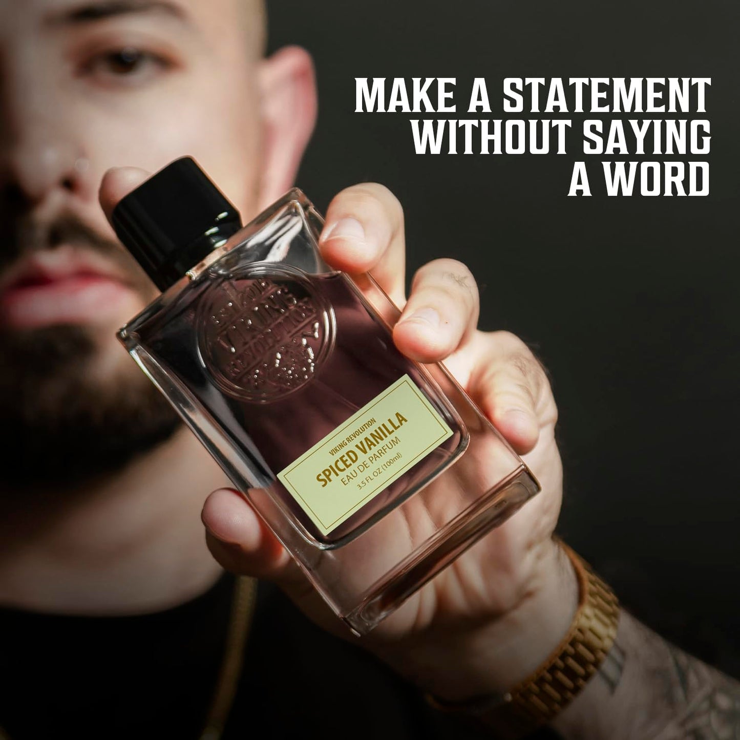 Viking Revolution Spiced Vanilla Cologne for Men - Eau de Parfum - Sweet and Spiced Perfume with Gourmand Notes of Musk, Tonka Bean, Vanilla, Cream - Gifts for Men 3.5 Fl Oz