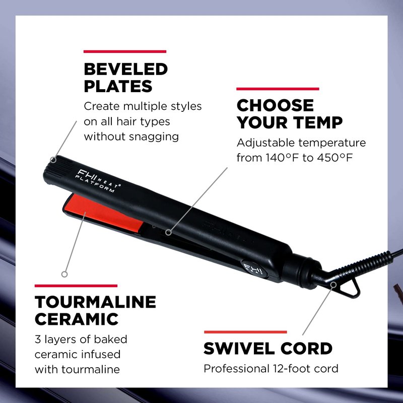 FHI Heat Tourmaline Hair Straightener - Professional Styling Tool for All Hair Types