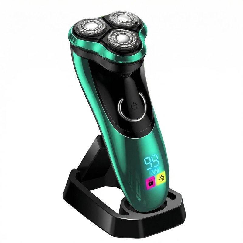 Electric Razor for Men, Cordless Rechargeable Rotary Shaver with Pop-Up Trimmer, IPX6 Waterproof Wet & Dry Electric Razor, Includes Charging Stand – Mens Electric Shaver for Face and Travel