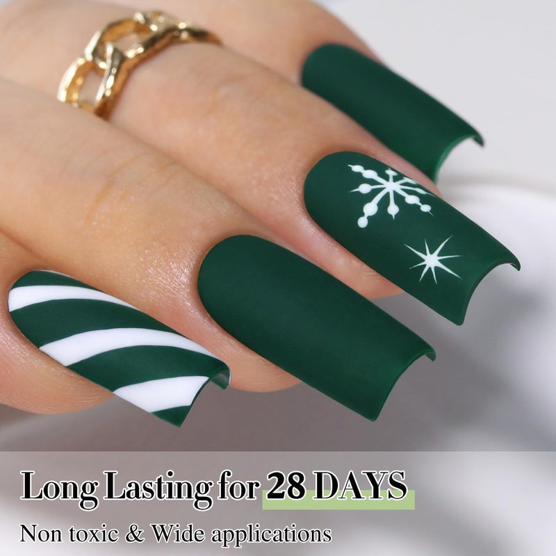 Double Rhythm 15ML Gel Polish Pure Sheer Same Color Same Bottle Soak Off Gel Polish Art Manicure Salon DIY at Home for Women (Deep Green-A1460)