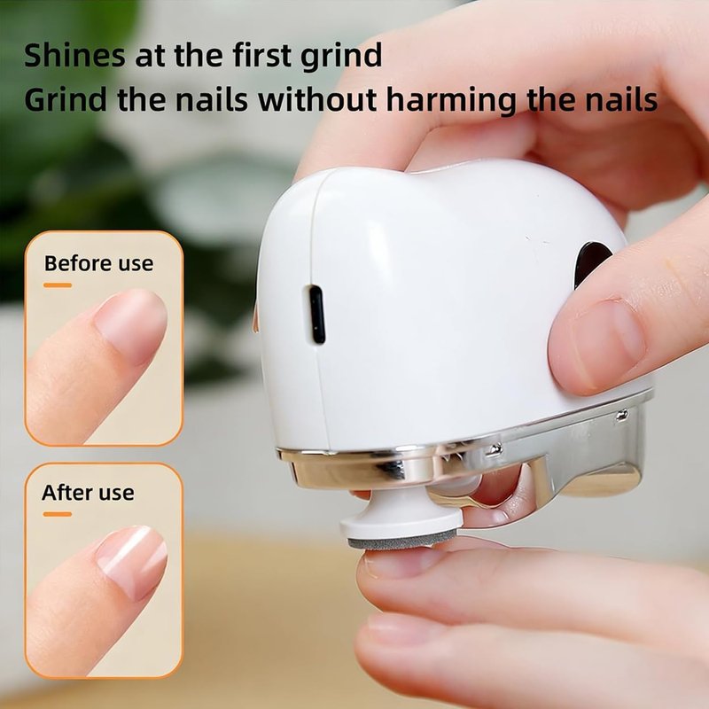 Electric Nail Clippers, 5 in 1 Electric Nail Trimmers for Seniors & Adults, Nail File Toenail Trimmer, 3-Speed Gears, Dust Storage & LED Light, Slanted Nail Clipper Included, Safe for Kids & Baby