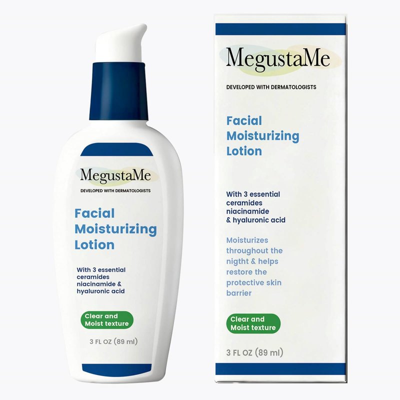 MegustaMe Facial Moisturizing Lotion Day and Night Use Repair Cream Contains Hyaluronic Acid and Niacinamide Lightweight and Non-Greasy Easy to Absorb 3FL.OZ