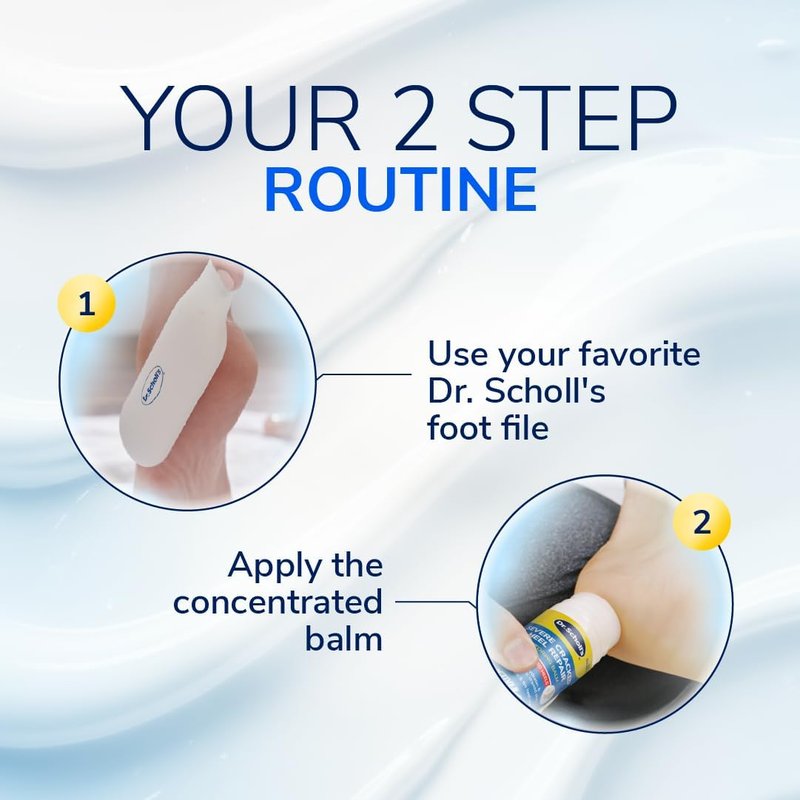 Dr. Scholl's Cracked Heel Repair Balm - 25% Urea for Dry, Cracked Feet | 2.5oz | 3-Pack