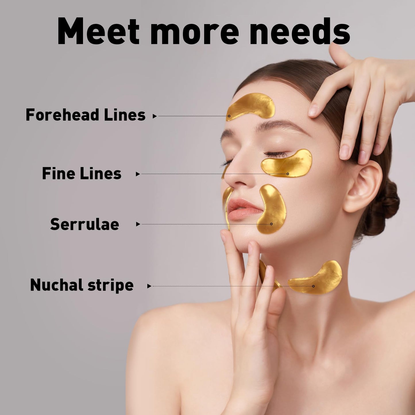 CHMI Under Eye Patches (100 Pairs) - 24K Gold Eye Patches for Puffy Eyes, Dark Circles, Eye Bags and Wrinkles, Collagen Skin Care Products, Beauty & Personal Care