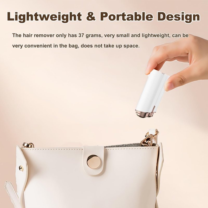 Skiennix Facial Hair Removal - Painless Lady Shaver with LED Light | USB Rechargeable, Dual-Blade Design, Portable for Face & Body