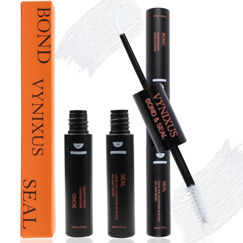 Lash Bond and Seal Waterproof Glue - 2-in-1 Eyelash Cluster Adhesive | Long-Lasting 10ml, 72 Hours+