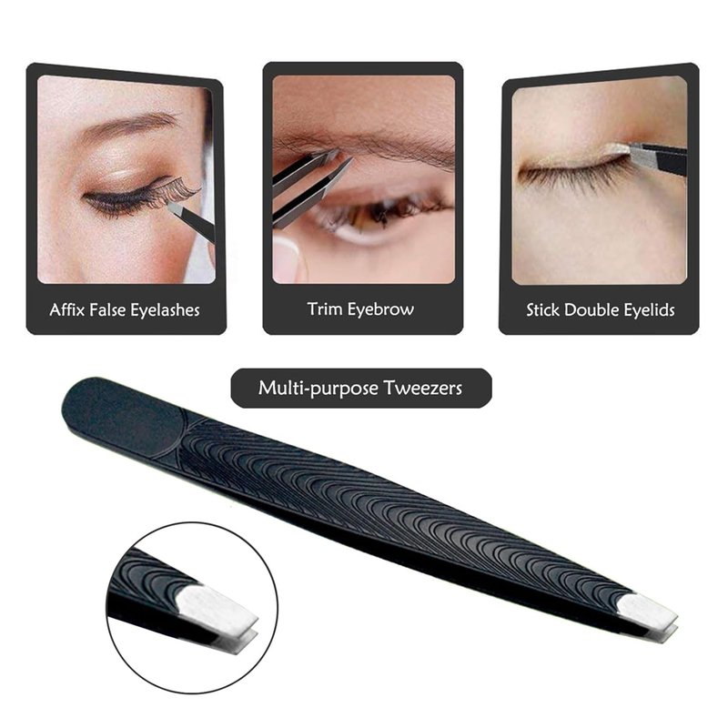FITDON Eyebrow Grooming Set - Precision Tweezers, Curved Scissors & 3 Brow Razors | Complete Eyebrow Care Kit