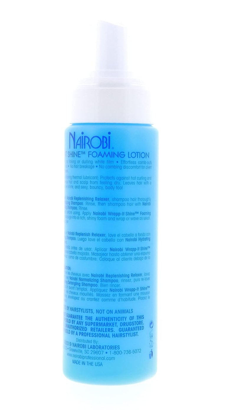 Nairobi Wrapp-It Shine Foaming Lotion - 8oz | Enhances Shine & Moisture for Healthy Hair