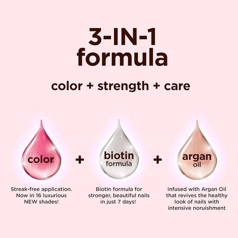 Sally Hansen Color Therapy Nail Polish - Long-Lasting Biotin & Argan Oil Formula | 210 Re-nude | Nude Pink Shade