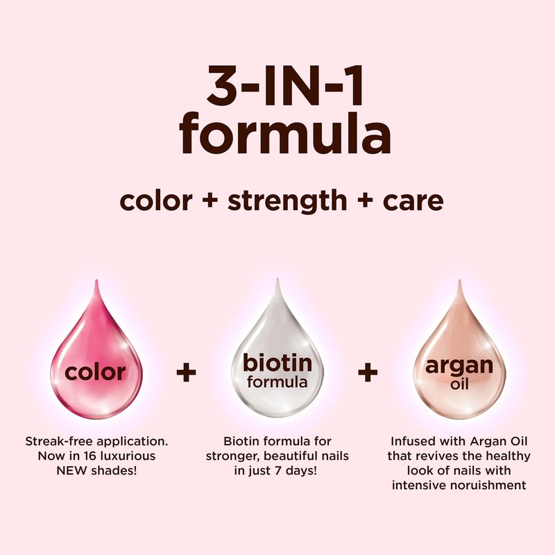 Sally Hansen Color Therapy Nail Polish | Biotin, Argan Oil, Long Lasting, Healthy Nails, Nail Strengthener, Semi-Opaque | 220 Rosy Quartz | Rosy Pink Nail Color