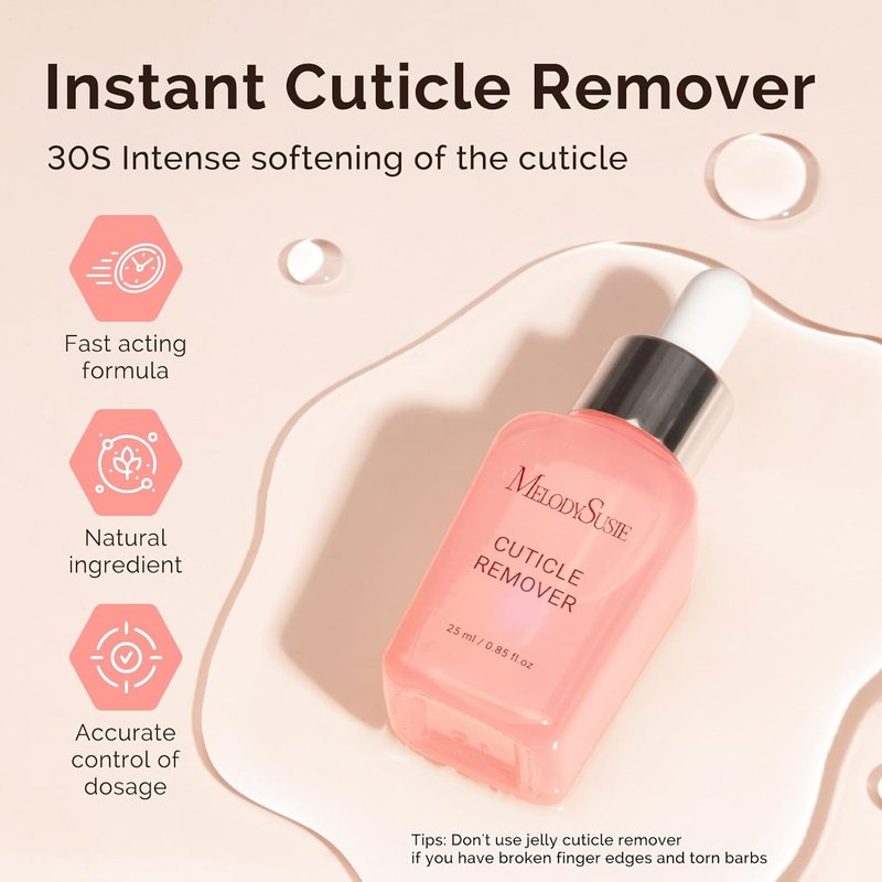 Cuticle Care Kit - Nourishing Cuticle Oil & Remover for Nail Growth | 25ML, 2PCS