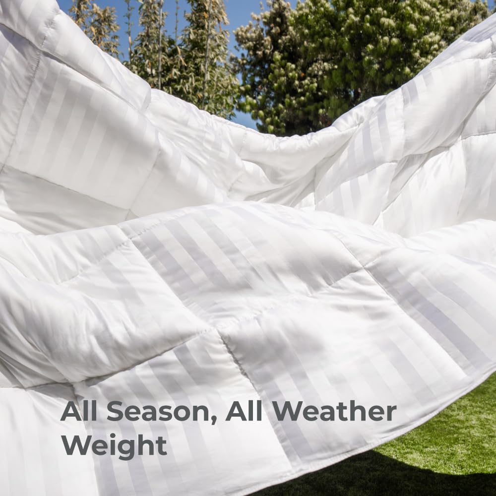 Cariloha Low-Loft Duvet Insert | King | White | Viscose Material | Soft, Comfortable & Wicks Moisture