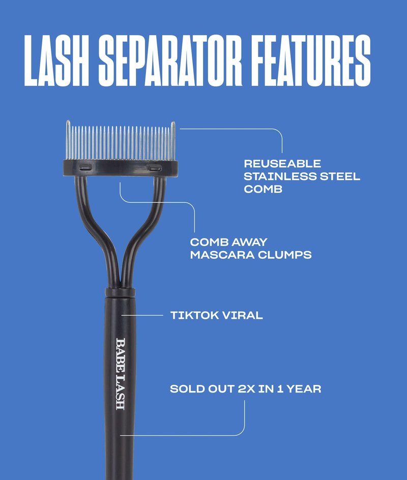 Babe Original Viral Lashes Set for Longer-Looking Eyelashes, Babe Lash Serum, 4 Real Mascara, Pro Lash Separator