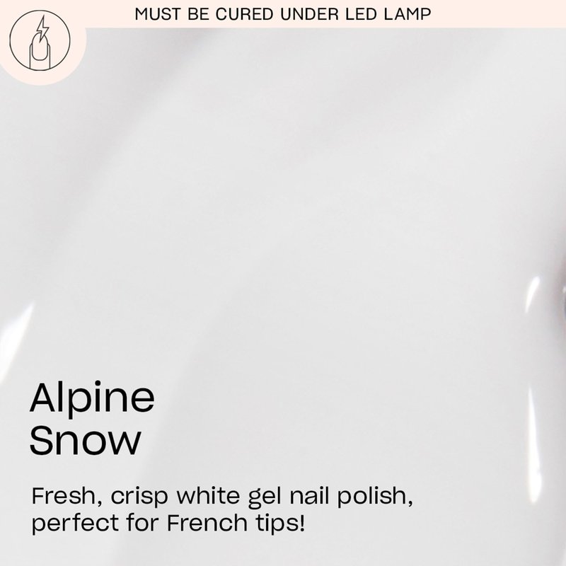 OPI GelColor Alpine Snow | Opaque Soft White Crème LED Cure Gel Nail Polish | Salon-Quality Shine, Long-Lasting Wear | Vegan & HEMA Free | 0.5 Fl Oz