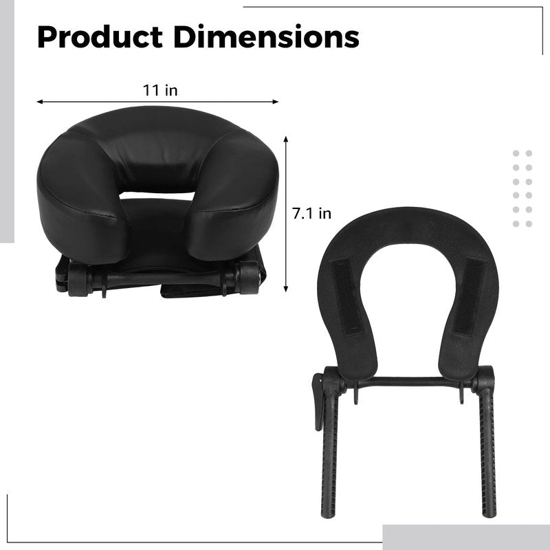 NIMBLOOM Face Down Tabletop Massage Kit, Adjustable Massage Table Headrest, Ergonomic Face Cradle Pillow with Arm Rest Pads, Breathable Memory Foam Face Pillow for Desk Bed Spa Table, 11 x 7.1 in