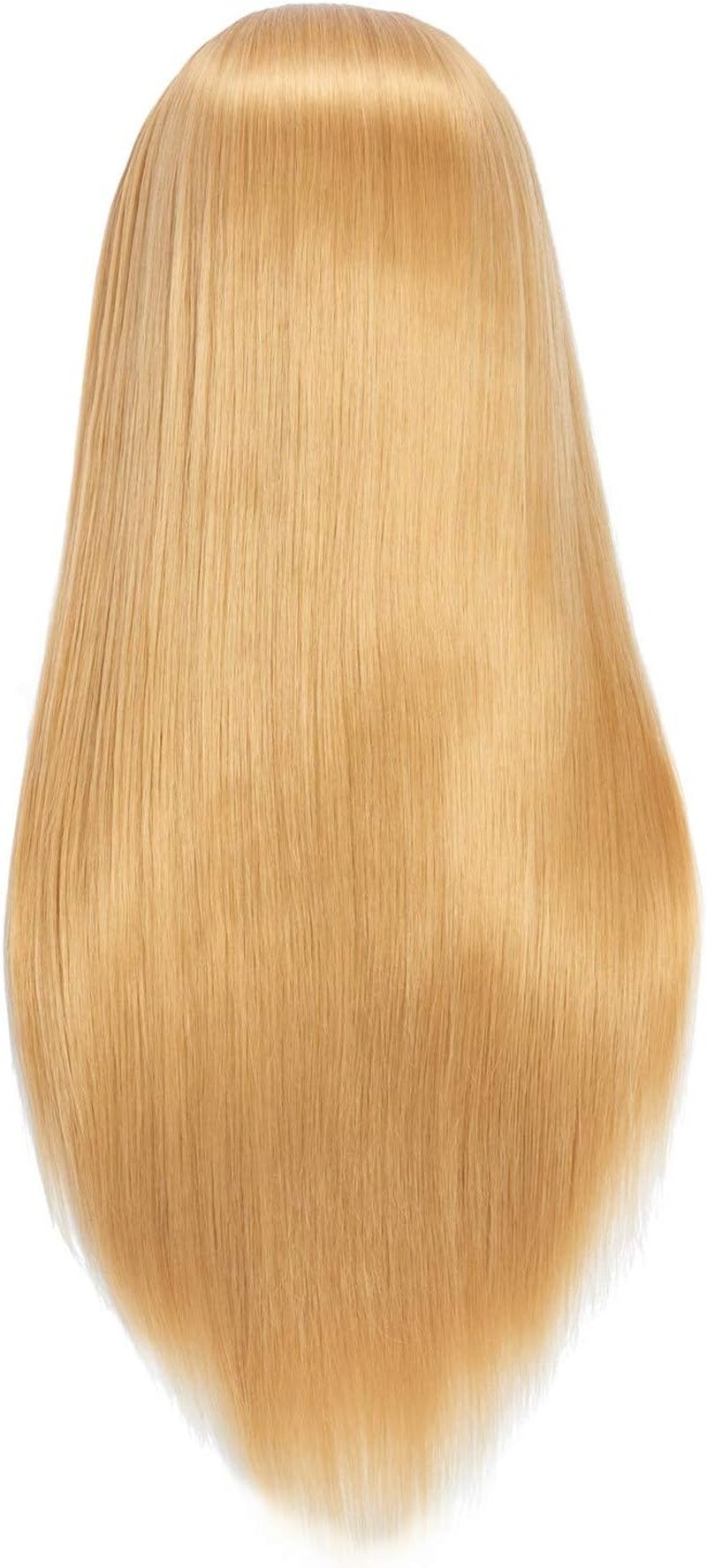 Hairingrid Mannequin Head - 26"-28" Hair Styling Training Doll with Synthetic Fiber Hair & Free Clamp Holder